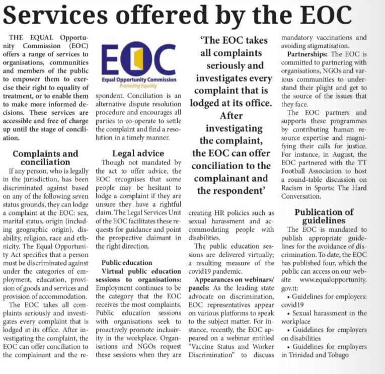 Services offered by the EOC